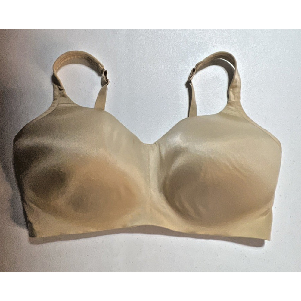 Lane Bryant Cacique 40F Nude Satin No-Wire Bra NWOT 40 F lightly lined 40DDD
